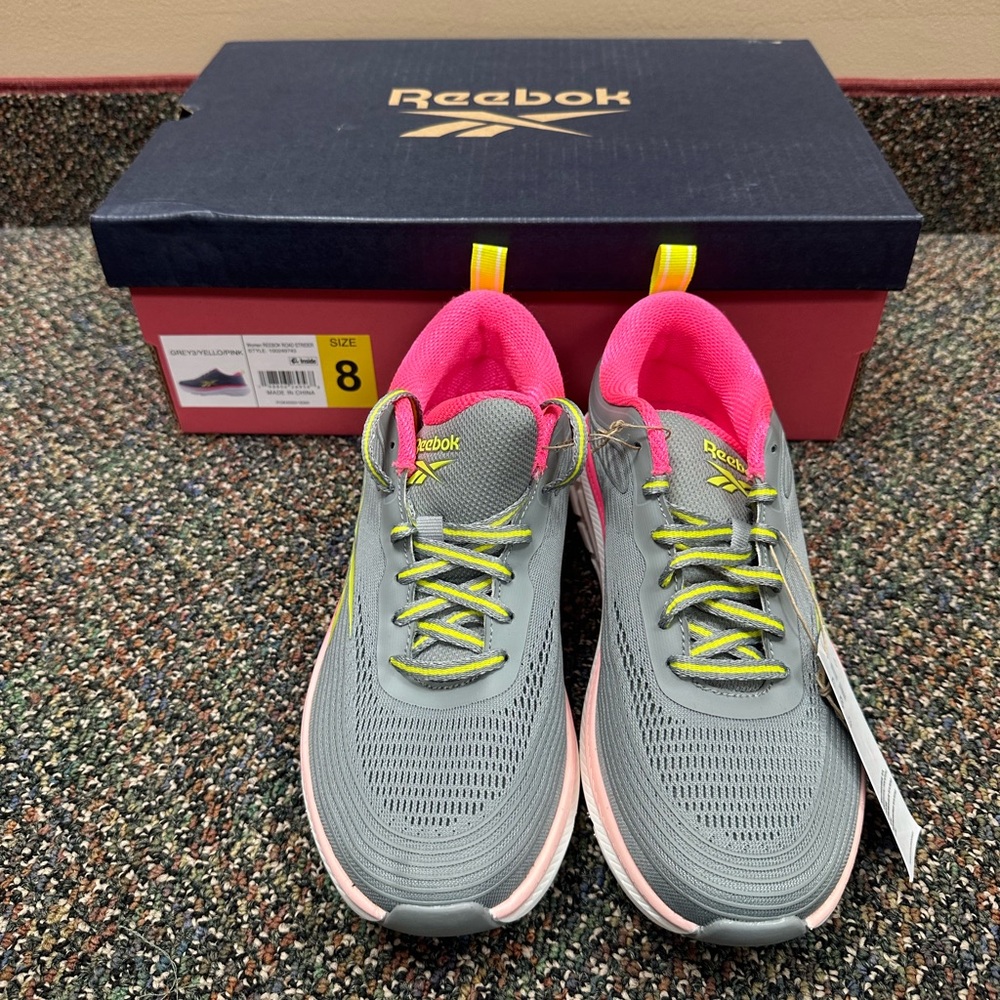 Reebok Women's Gray and Pink Athletic Shoes
